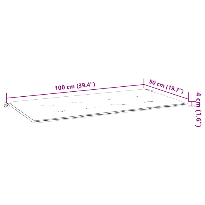 Pat de scaun Model cu frunze 100 x 50 x 3 cm Material Oxford - WALTI WALTI