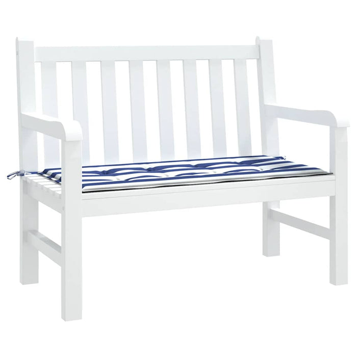 Pernă de bancă dungi albastre și albe 100x50x4 cm textil oxford WALTI