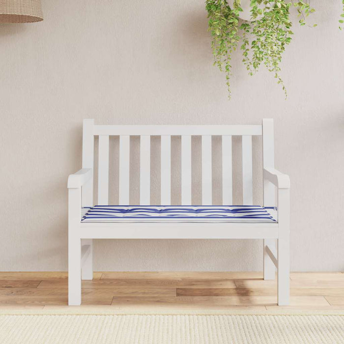 Pernă de bancă dungi albastre și albe 100x50x4 cm textil oxford WALTI