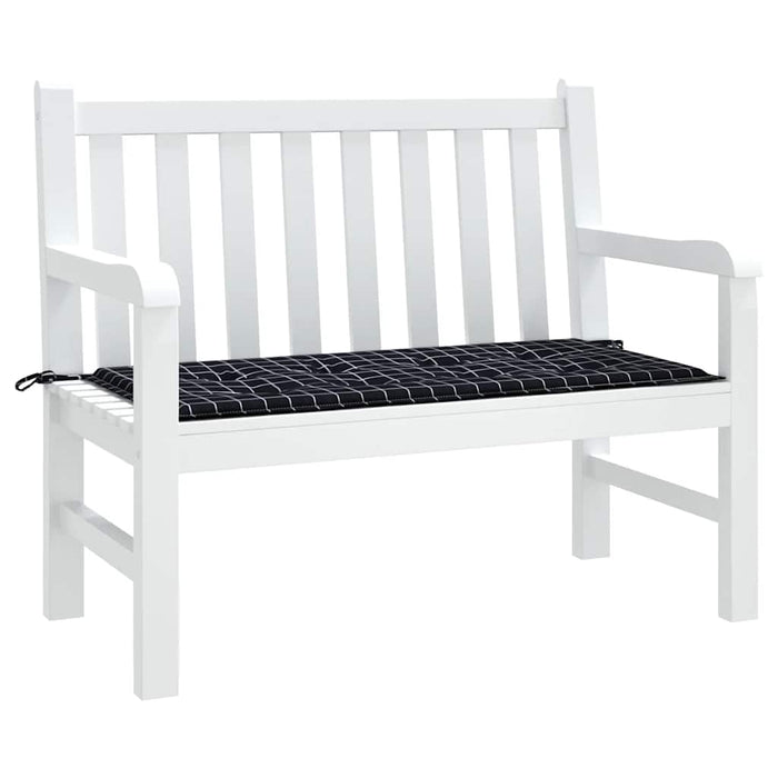 Pernă bancă de grădină negru carouri 120x50x4cm textil oxford WALTI