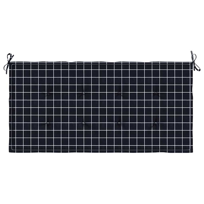 Pernă bancă de grădină negru carouri 120x50x4cm textil oxford WALTI