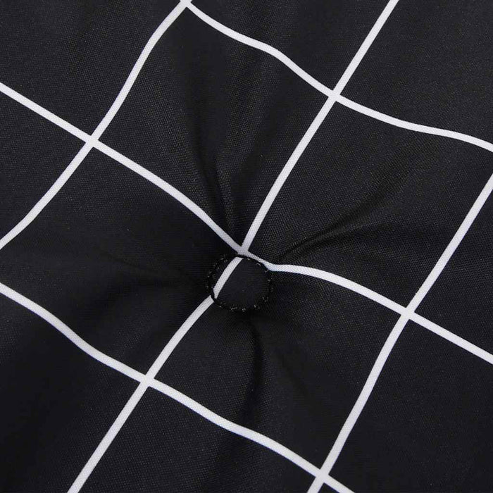 Pernă bancă de grădină negru carouri 120x50x4cm textil oxford WALTI