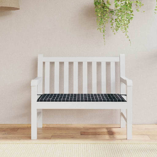 Pernă bancă de grădină negru carouri 120x50x4cm textil oxford - WALTI WALTI