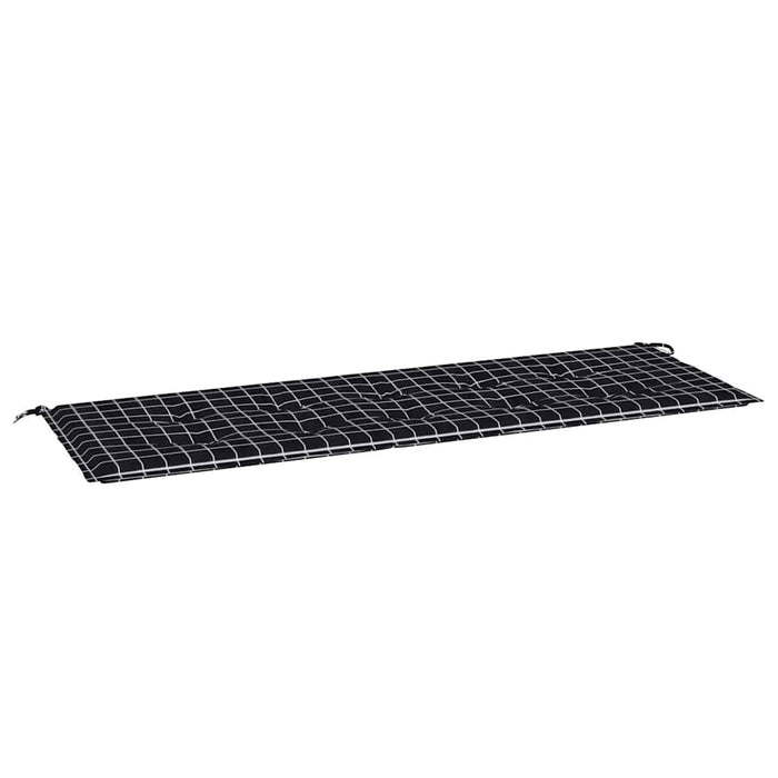 Pernă bancă de grădină negru carouri 150x50x4 cm textil oxford WALTI