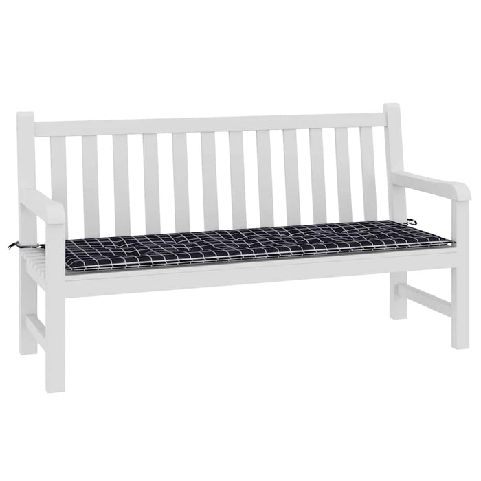 Pernă bancă de grădină negru carouri 150x50x4 cm textil oxford WALTI
