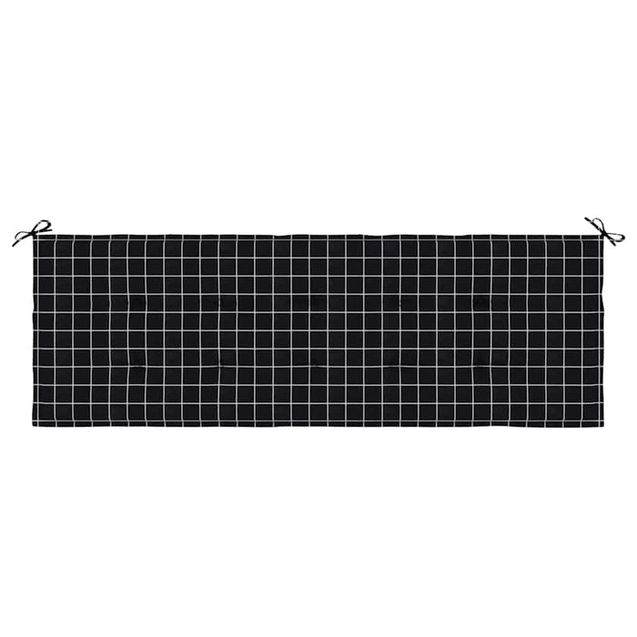Pernă bancă de grădină negru carouri 150x50x4 cm textil oxford WALTI