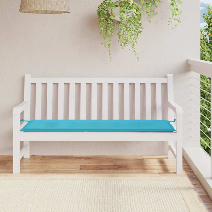 Pernă de bancă de grădină, turcoaz, 150x50x4 cm, textil oxford WALTI