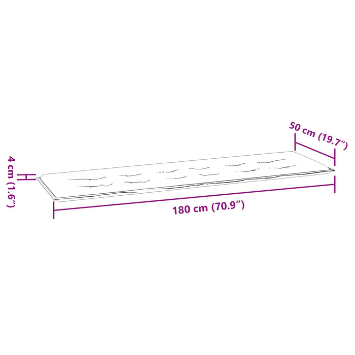Pad pentru Bancă model frunze 150 x 50 x 3 cm Material Oxford - WALTI WALTI