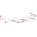 Pad pentru Bancă Carouri Negre 150 x 50 x 3 cm Material Oxford - WALTI WALTI