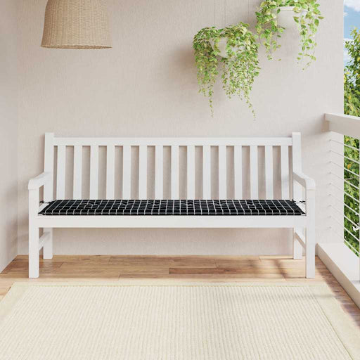 Pad pentru Bancă Carouri Negre 150 x 50 x 3 cm Material Oxford - WALTI WALTI