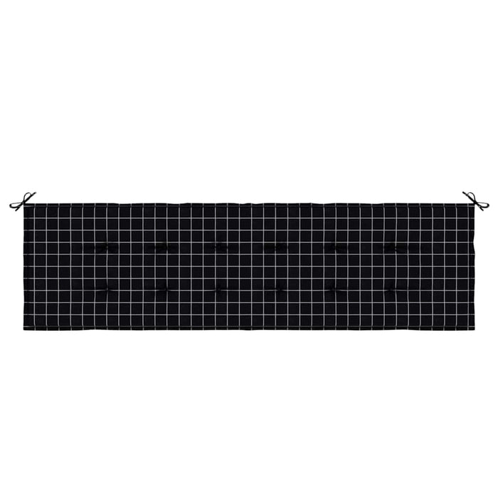 Pad pentru Bancă Carouri Negre 150 x 50 x 3 cm Material Oxford - WALTI WALTI