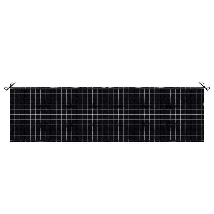 Pad pentru Bancă Carouri Negre 150 x 50 x 3 cm Material Oxford - WALTI WALTI