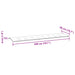 Pad pentru Bancă Frunză Model cu frunze 200 x 50 x 3 cm - WALTI WALTI