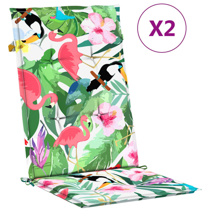 Perne scaun spătar înalt multicolor 2 buc. 120x50x3 cm textil - WALTI WALTI