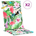 Perne scaun spătar înalt multicolor 2 buc. 120x50x3 cm textil - WALTI WALTI