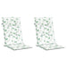 Perne de scaun spătar înalt, 2 buc., model frunze, textil - WALTI WALTI