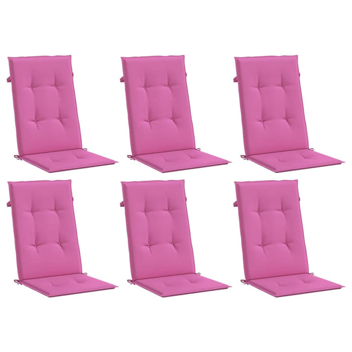 Perne de scaun spătar înalt, 6 buc., roz, textil - WALTI WALTI