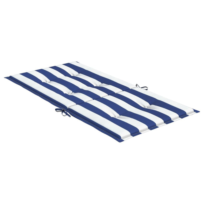 Perne de scaun cu spătar mic 2 buc. albastru & alb textil dungi WALTI