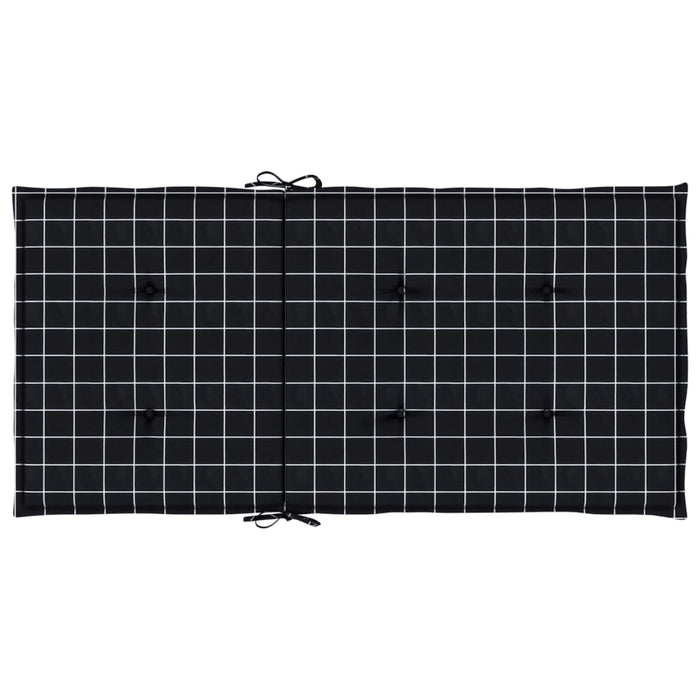 Perne de scaun spătar jos, 2 buc. negru, model carouri, textil WALTI