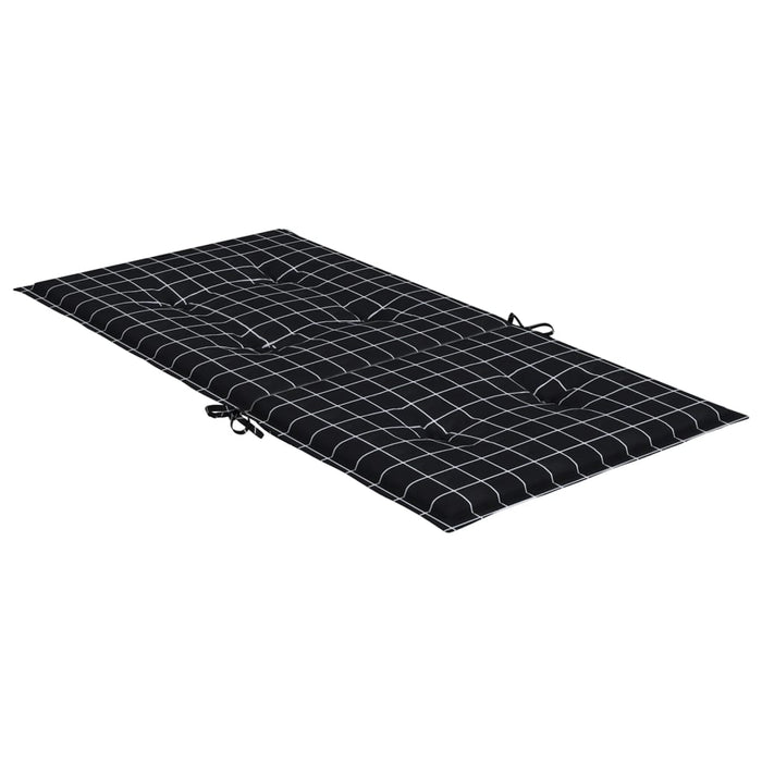 Perne de scaun spătar jos, 6 buc. negru, model carouri, textil - WALTI WALTI