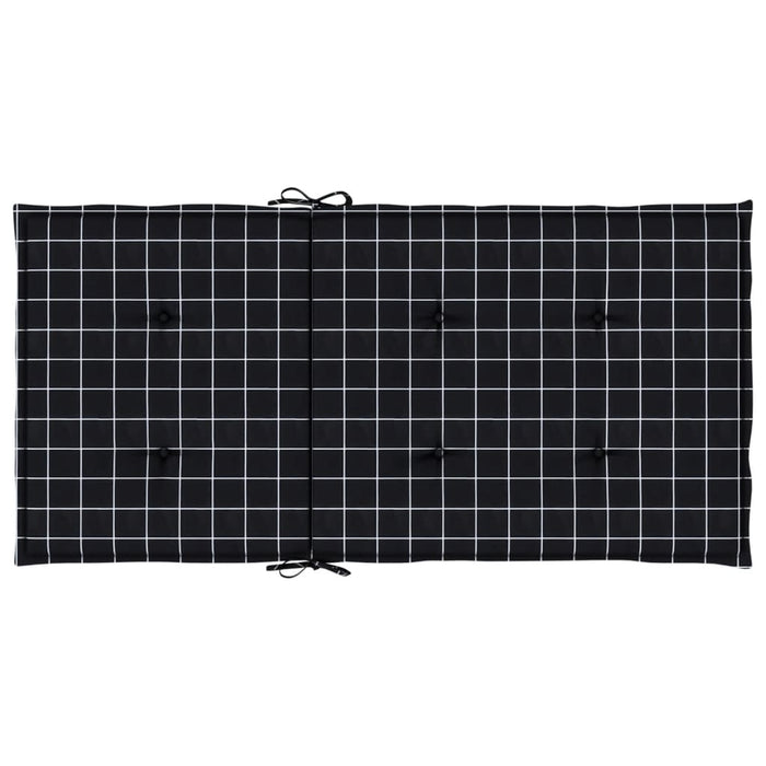 Perne de scaun spătar jos, 6 buc. negru, model carouri, textil - WALTI WALTI
