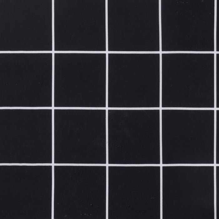 Perne de scaun spătar jos, 6 buc. negru, model carouri, textil - WALTI WALTI