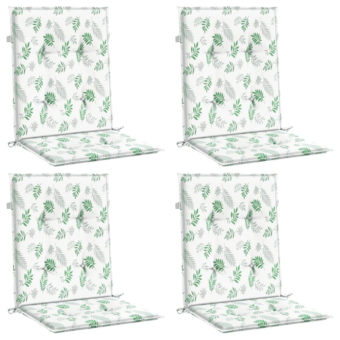 Perne de scaun spătar jos, 4 buc., model frunze, textil WALTI