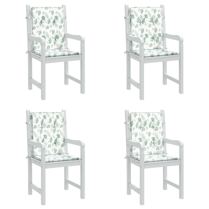 Perne de scaun spătar jos, 4 buc., model frunze, textil WALTI