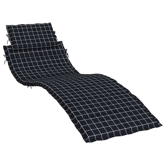 Pernă de șezlong, negru, carouri, textil Oxford WALTI