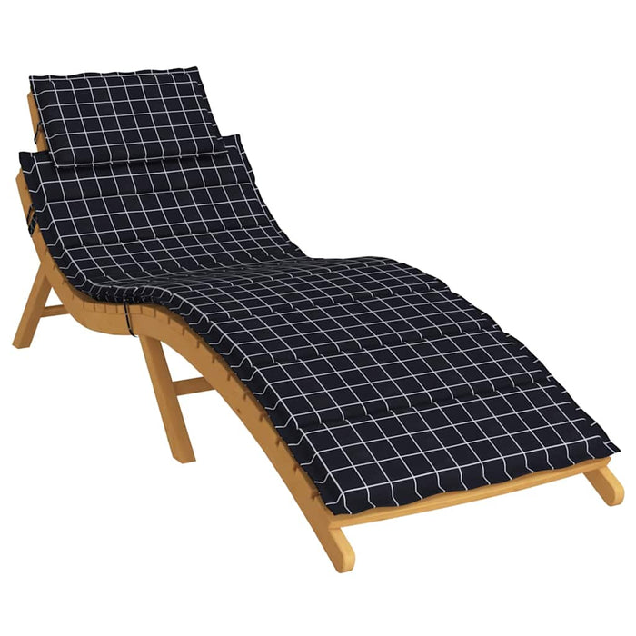Pernă de șezlong, negru, carouri, textil Oxford WALTI