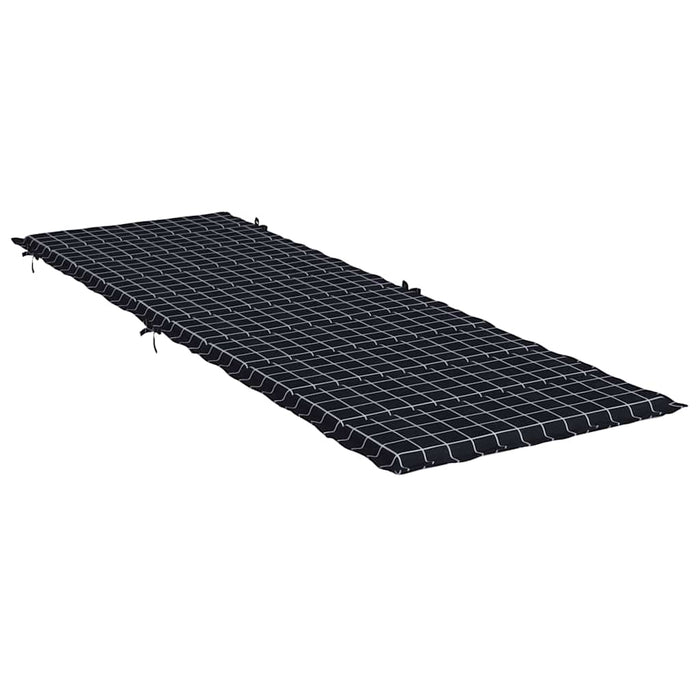 Pernă de șezlong, negru, carouri, textil Oxford WALTI