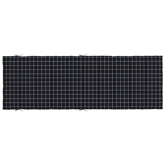 Pernă de șezlong, negru, carouri, textil Oxford WALTI