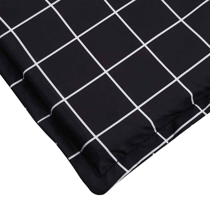 Pernă de șezlong, negru, carouri, textil Oxford WALTI
