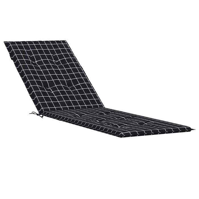 Pernă scaun de terasă, negru, carouri, textil Oxford - WALTI WALTI