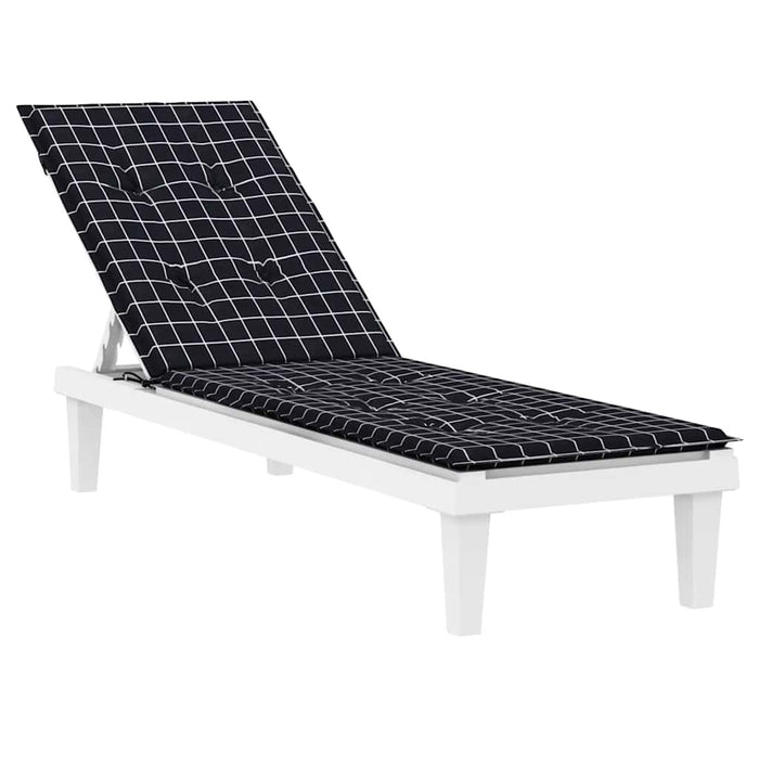 Pernă scaun de terasă, negru, carouri, textil Oxford - WALTI WALTI