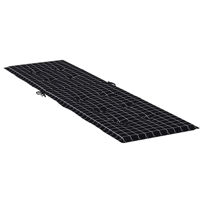 Pernă scaun de terasă, negru, carouri, textil Oxford - WALTI WALTI