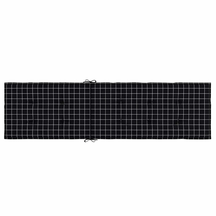 Pernă scaun de terasă, negru, carouri, textil Oxford - WALTI WALTI
