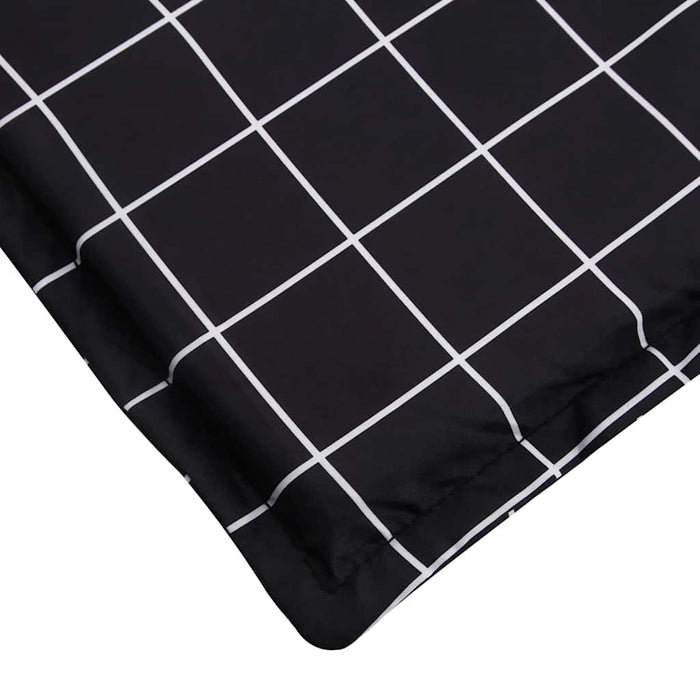 Pernă scaun de terasă, negru, carouri, textil Oxford - WALTI WALTI