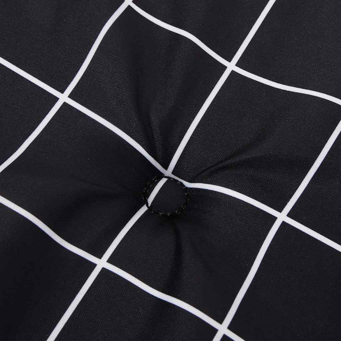 Pernă scaun de terasă, negru, carouri, textil Oxford - WALTI WALTI