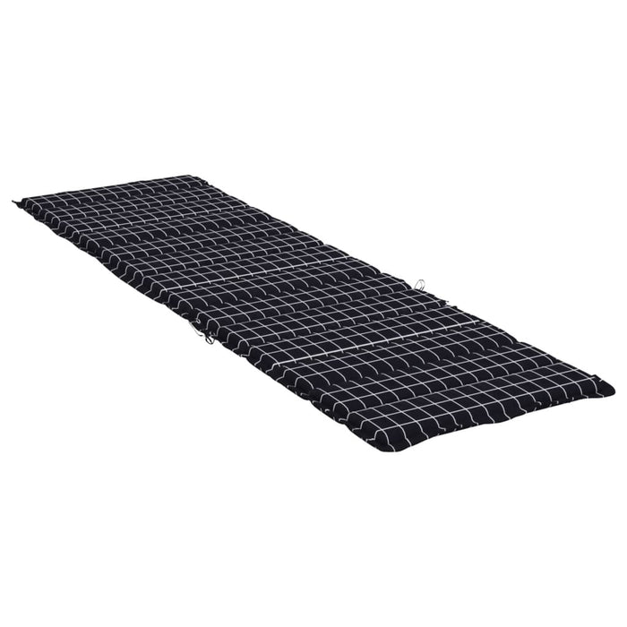 Pernă de șezlong, negru, carouri, textil Oxford - WALTI WALTI