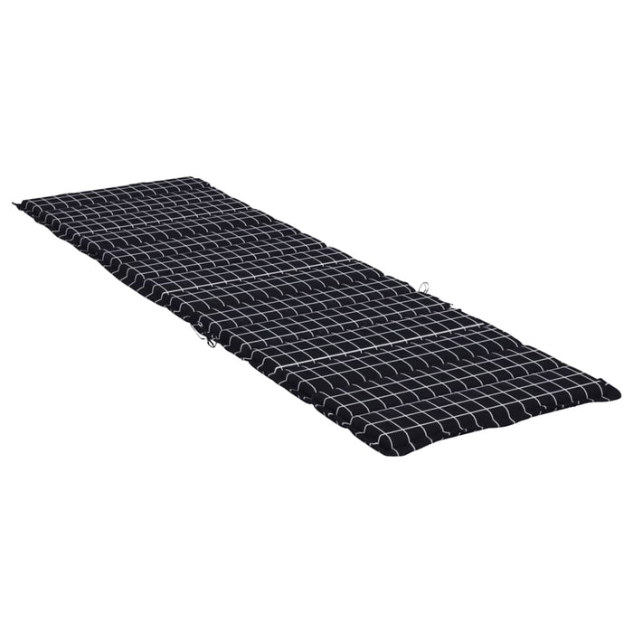 Pernă de șezlong, negru, carouri, textil Oxford - WALTI WALTI
