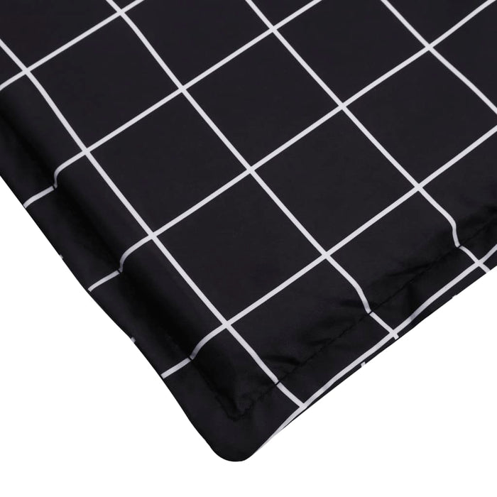 Pernă de șezlong, negru, carouri, textil Oxford - WALTI WALTI
