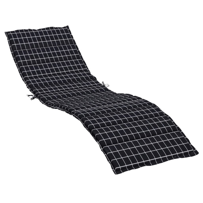 Pernă de șezlong, negru, carouri, textil Oxford - WALTI WALTI