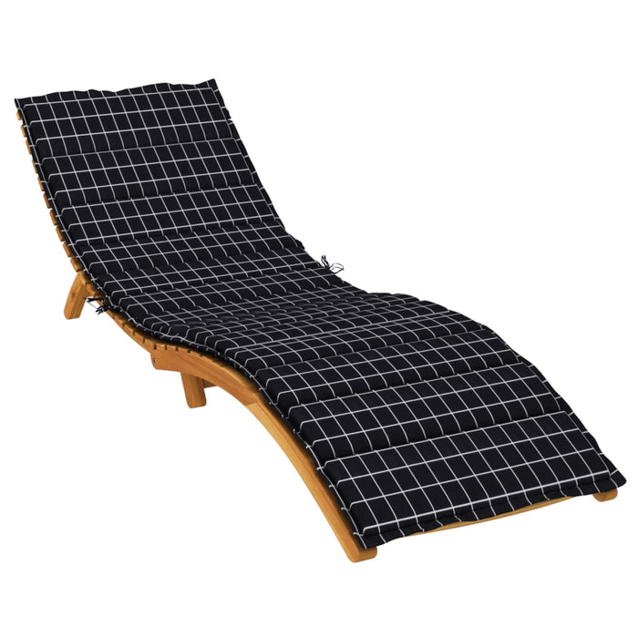 Pernă de șezlong, negru, carouri, textil Oxford - WALTI WALTI