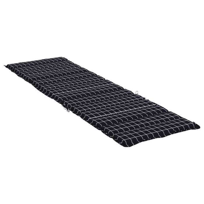 Pernă de șezlong, negru, carouri, textil Oxford - WALTI WALTI