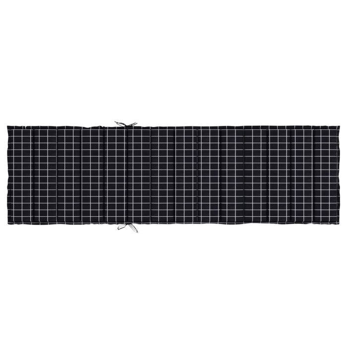 Pernă de șezlong, negru, carouri, textil Oxford - WALTI WALTI