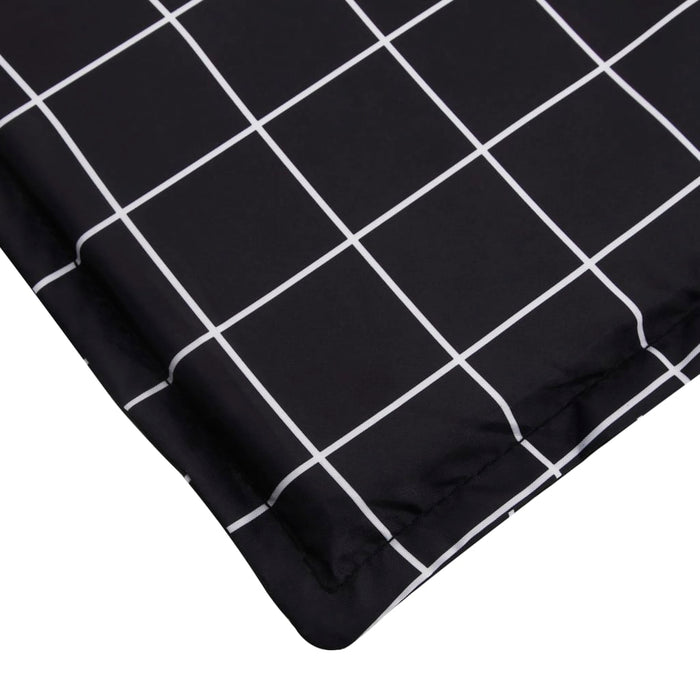 Pernă de șezlong, negru, carouri, textil Oxford - WALTI WALTI