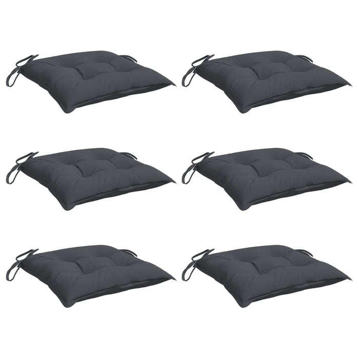 Perne de scaun, 6 buc., antracit, 40x40x7 cm, textil oxford - WALTI WALTI