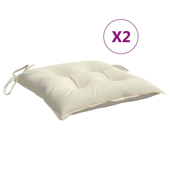 Perne de scaun, 2 buc., alb crem, 40x40x7 cm, textil oxford WALTI