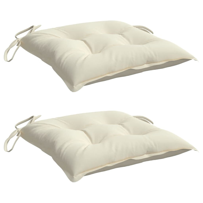 Perne de scaun, 2 buc., alb crem, 40x40x7 cm, textil oxford WALTI